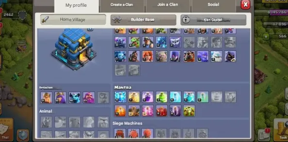 COC192 Maxed TH12 Heroes Mid Defense 5 Builders 